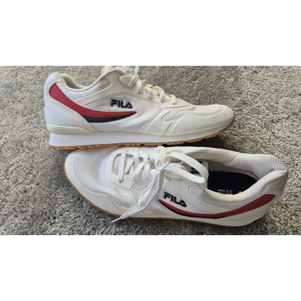 FILA Forerunner 18 Mens Athletic/Casual Shoes White‎ -Red/Blue Sz 13 US